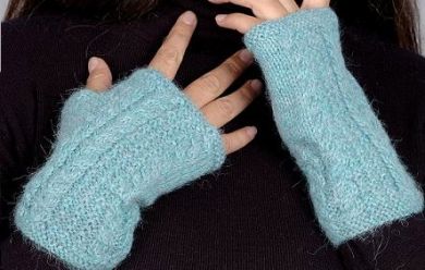 Hand Kintted Fingerless Gloves