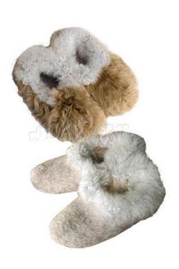 Reversible Alpaca Fur House Slippers for Men & Women