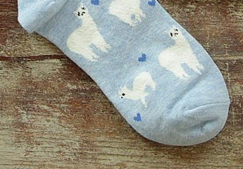 Alpaca Love No-Show Cotton Socks