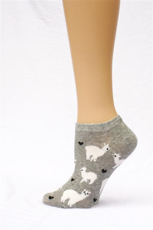 Alpaca Love No-Show Cotton Socks