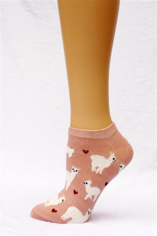 Alpaca Love No-Show Cotton Socks