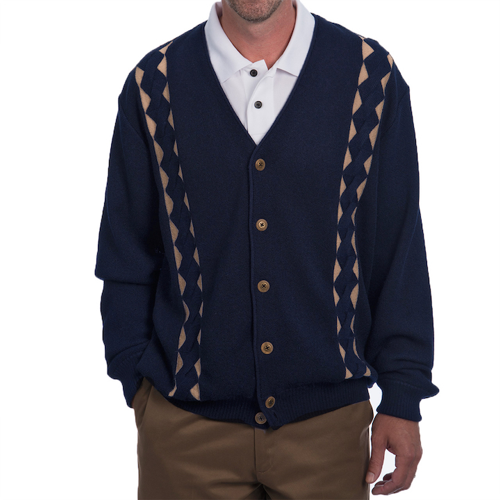 Retro Diamond V-Neck Cardigans