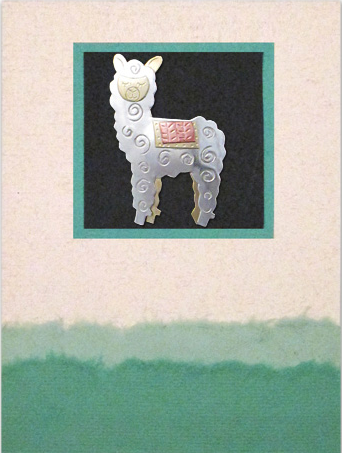 Whimsical Alpaca Pin Card