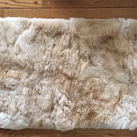 Beige Fur Runner  50" X 20"