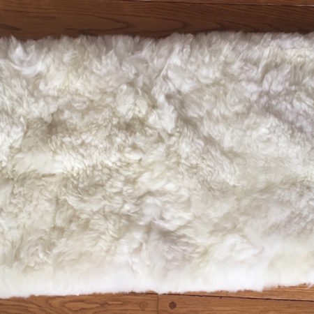 White Fur Runner  50" X 20"