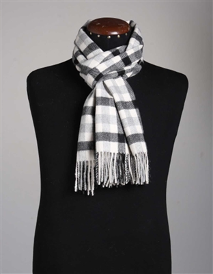 Checkered Baby Alpaca Scarf