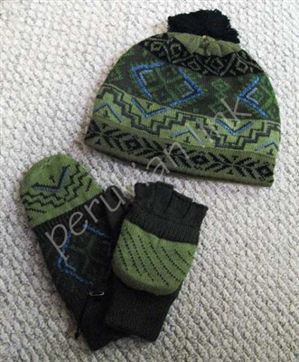 Machupicchu Alpaca Hat & Glittens Set