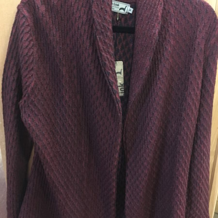 Diamond Open Cardigan - Burgundy